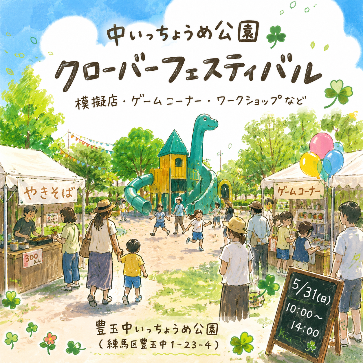中いっちょうめ公園クローバーフェスティバル2026|地域の人の顔が見える“ちょうどいい休日イベント|練馬区・豊玉中|エキリプ - 練馬駅の写真