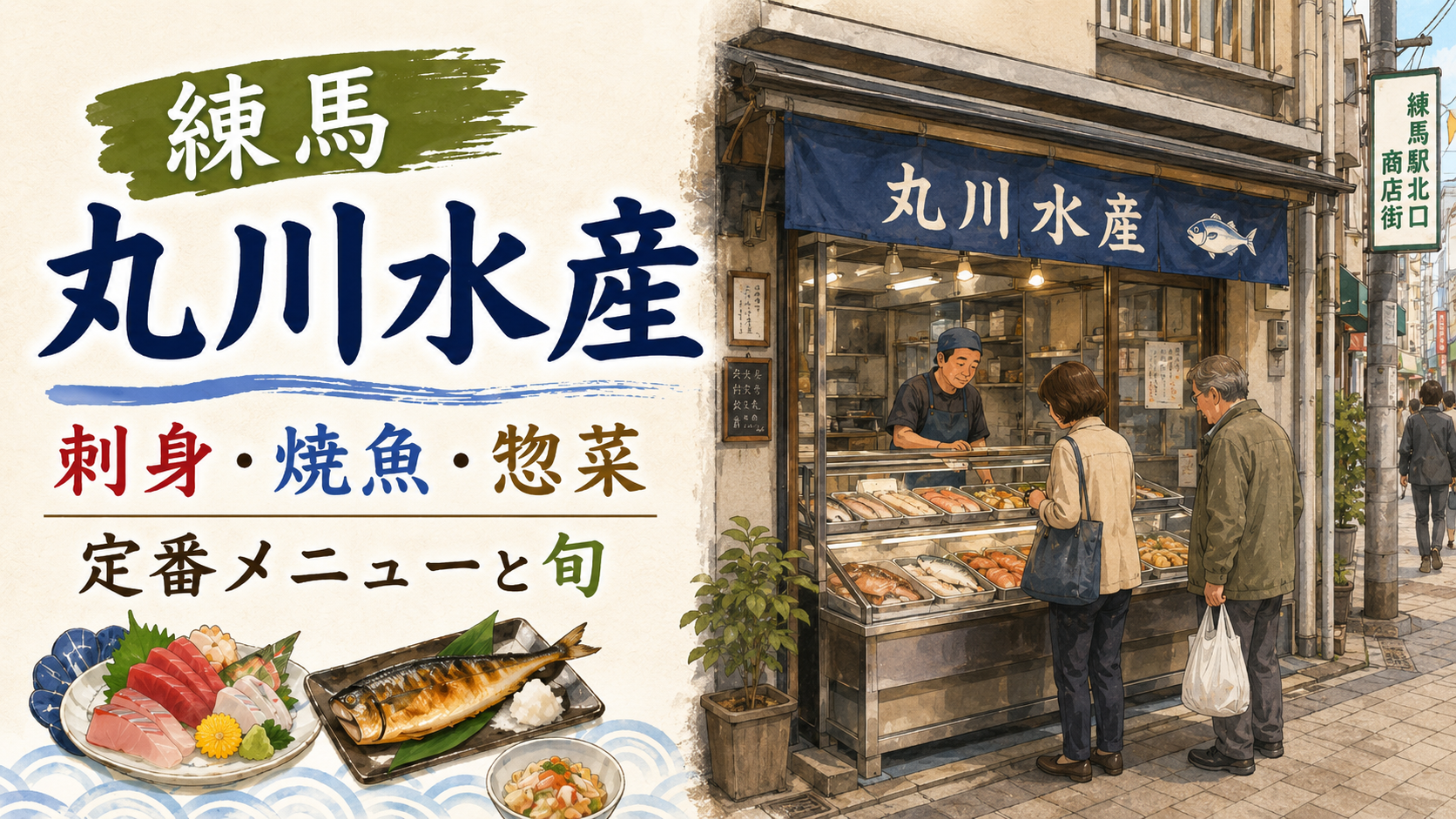 練馬駅前の魚屋「丸川水産」へ｜刺身・焼魚・惣菜の価格と旬メニューまとめ｜エキリプ - 練馬駅の写真