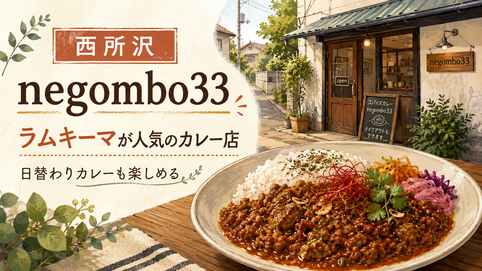 【西所沢】negombo33はなぜ人気？ラムキーマ・日替わりカレー・メニュー価格まで紹介 - 西所沢駅の写真