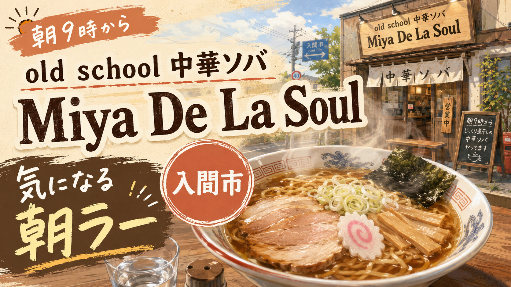 朝ラーに刺さる一軒!old school 中華そば Miya De La Soul@入間市|エキリプ - 入間市駅の写真