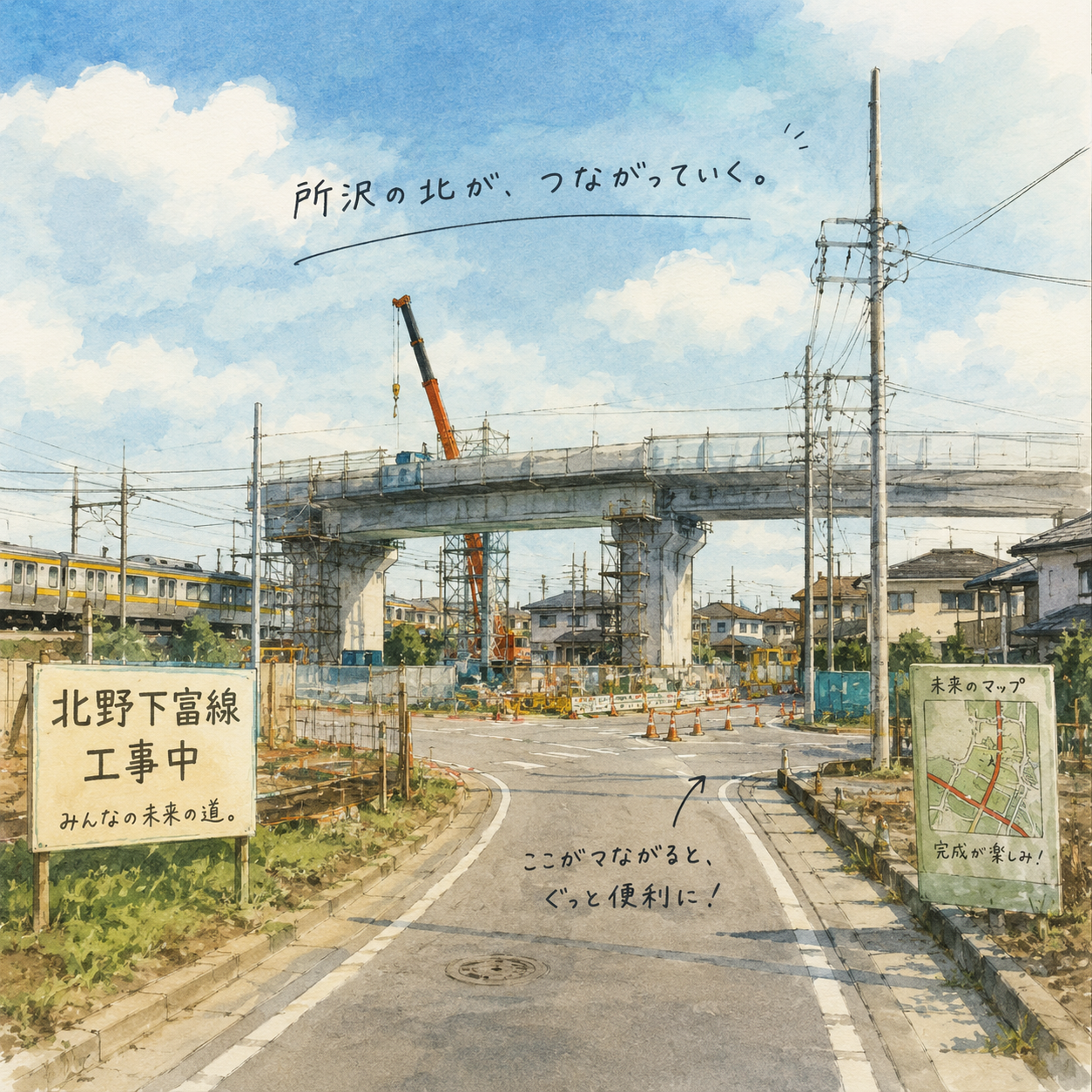 所沢市北部環状道路「北野下富線」建設状況について調べてみた!(2026/05/26)|小手指・所沢市|エキリプ - 小手指駅の写真