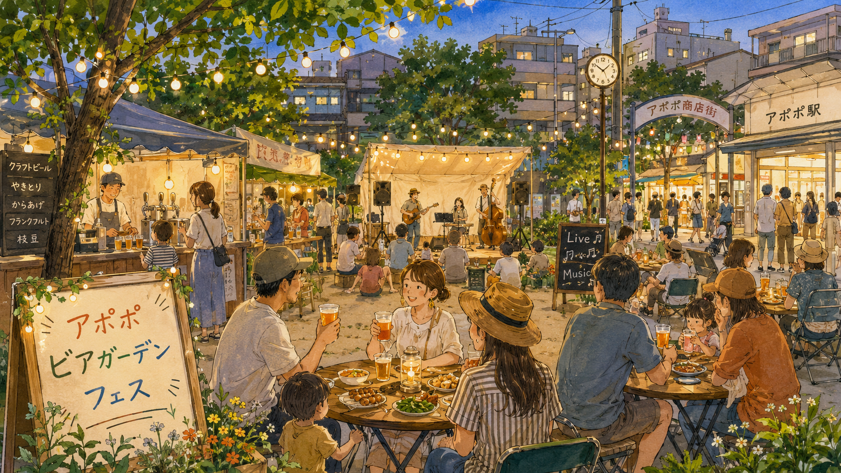 アポポ商店街が初夏の駅前をビアガーデンに。5月30日・31日の2日間、入間市駅南口「新しきを知る公園」|入間市|エキリプ - 入間市駅の写真