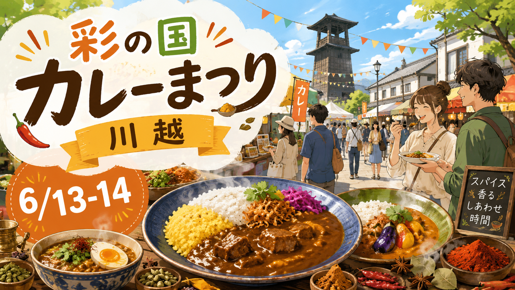 彩の国カレーまつり2026が川越で開催！埼玉の人気カレー店が集まる2日間の出店・アクセス・料金ガイド｜エキリプ - 本川越駅の写真
