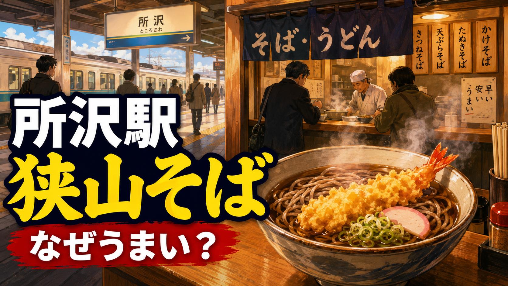 所沢駅「狭山そば」はなぜうまい？西武鉄道ホームで愛される駅そばの魅力・人気メニュー・価格まとめ｜エキリプ - 所沢駅の写真