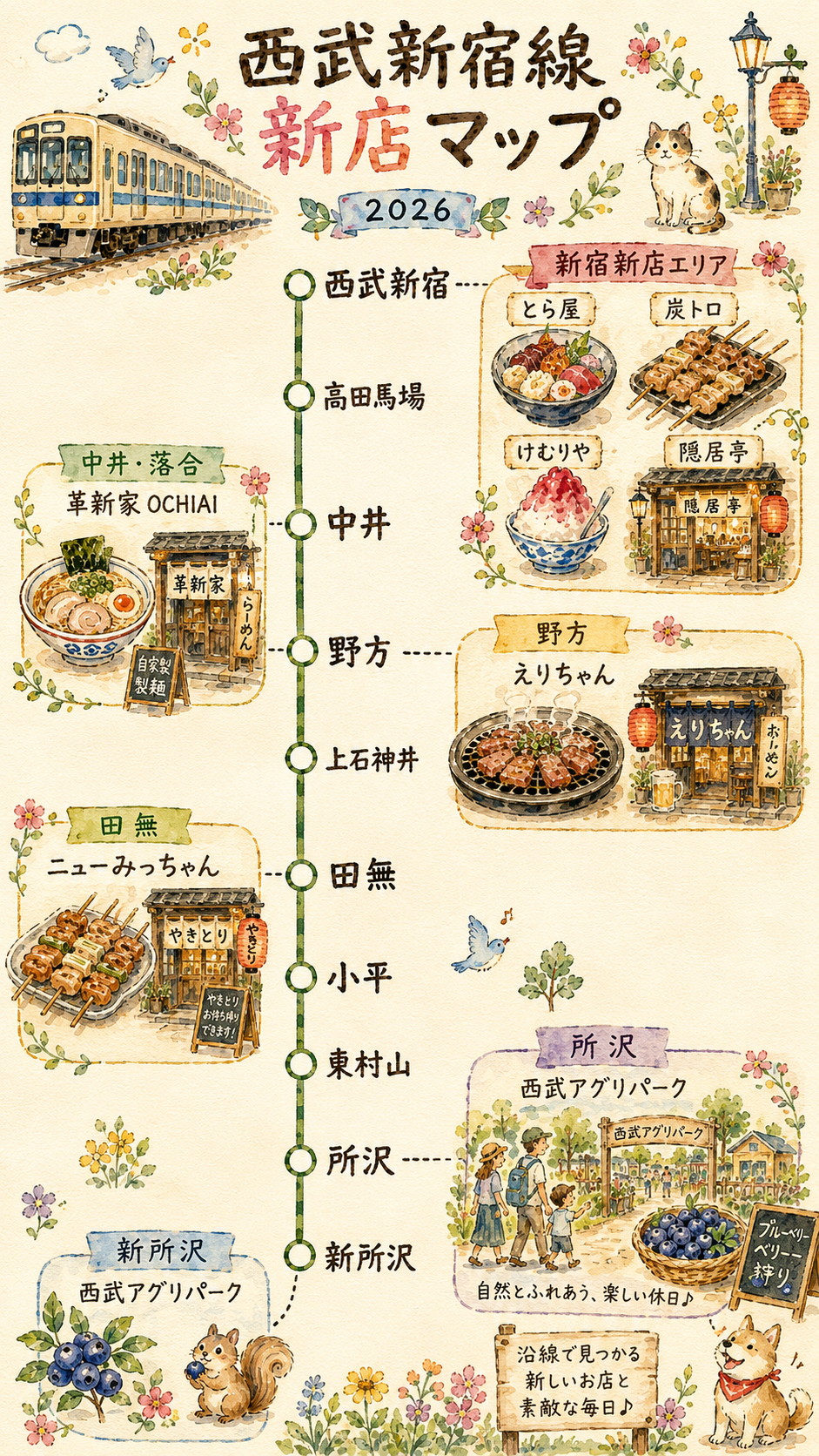 西武新宿線で新店めぐり|新宿・野方・落合・所沢のオープンしたばかりのお店一覧|エキリプ - 西武新宿駅の写真