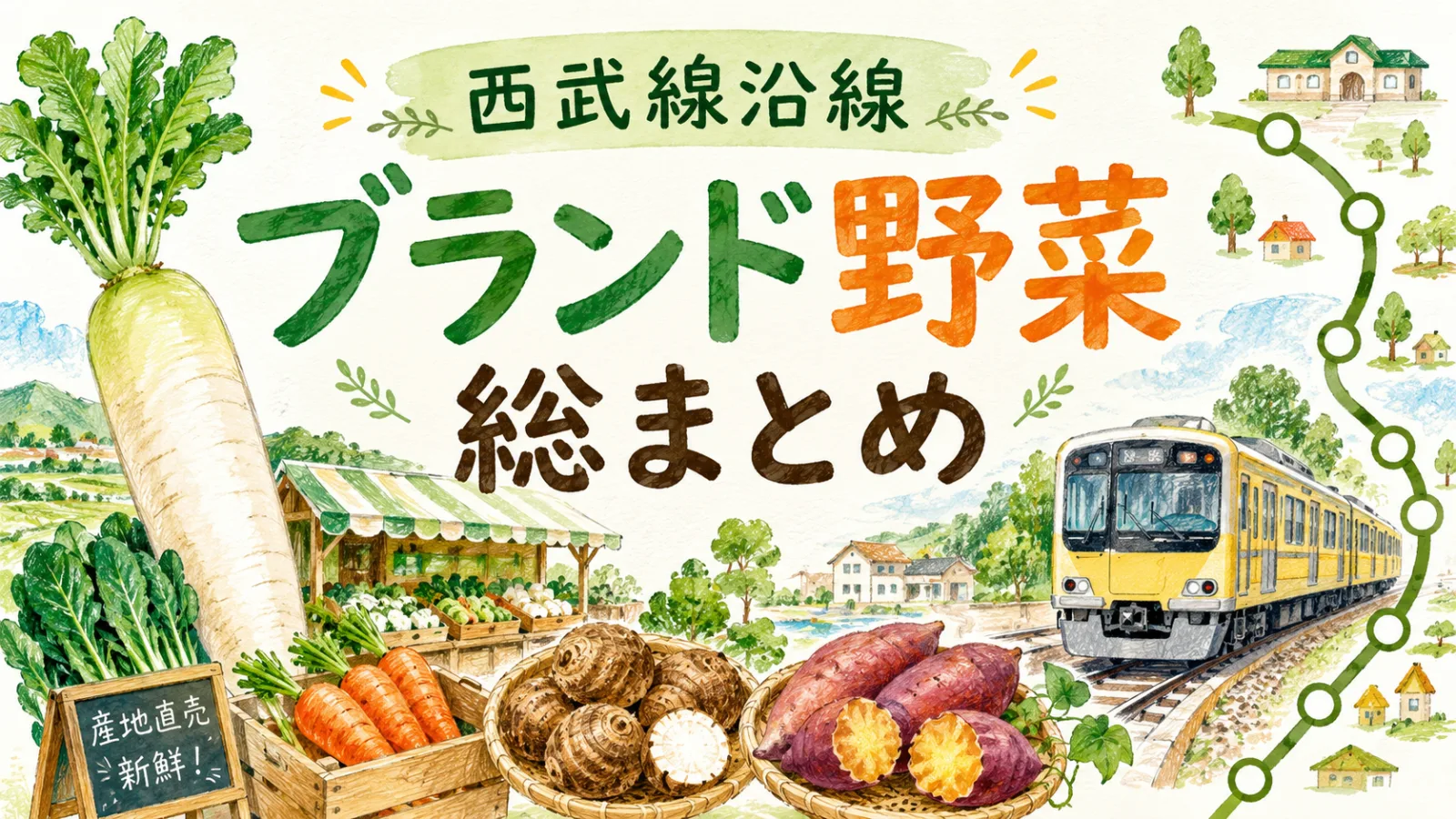 【2026年版】西武線沿線のブランド野菜・伝統野菜6選｜練馬大根・清瀬にんじん・川越いも・秩父しゃくし菜を直売所と旬で紹介｜エキリプ - 清瀬駅の写真