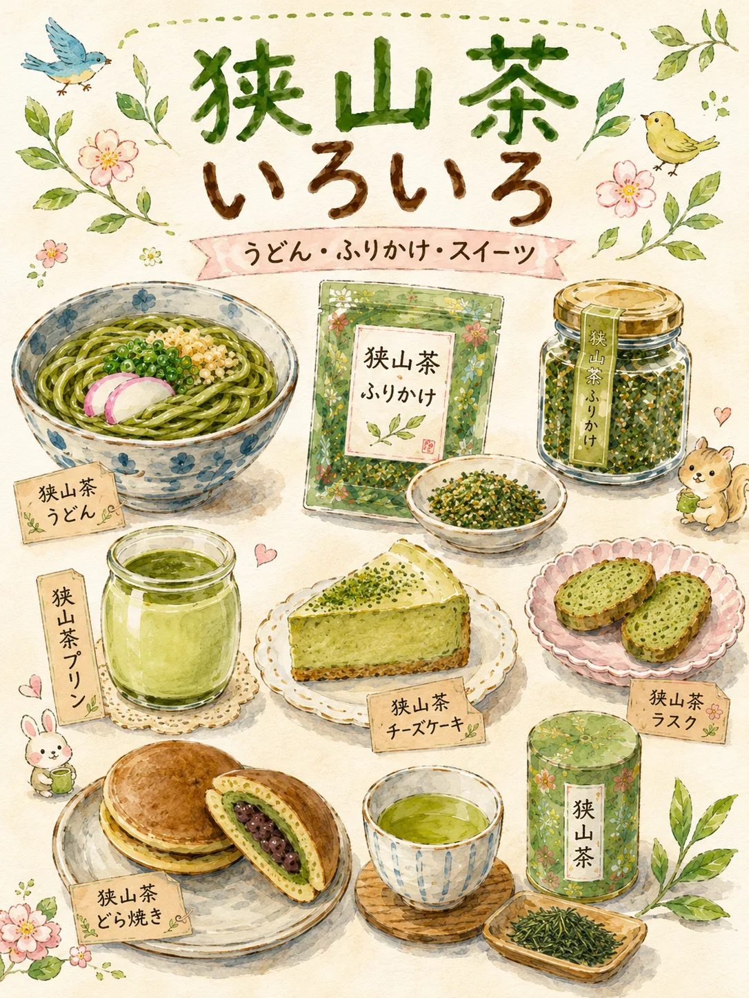 【狭山市・入間】狭山茶うどん、ふりかけ、スイーツまで“狭山茶グルメ”まとめ|エキリプ - 入間市駅の写真