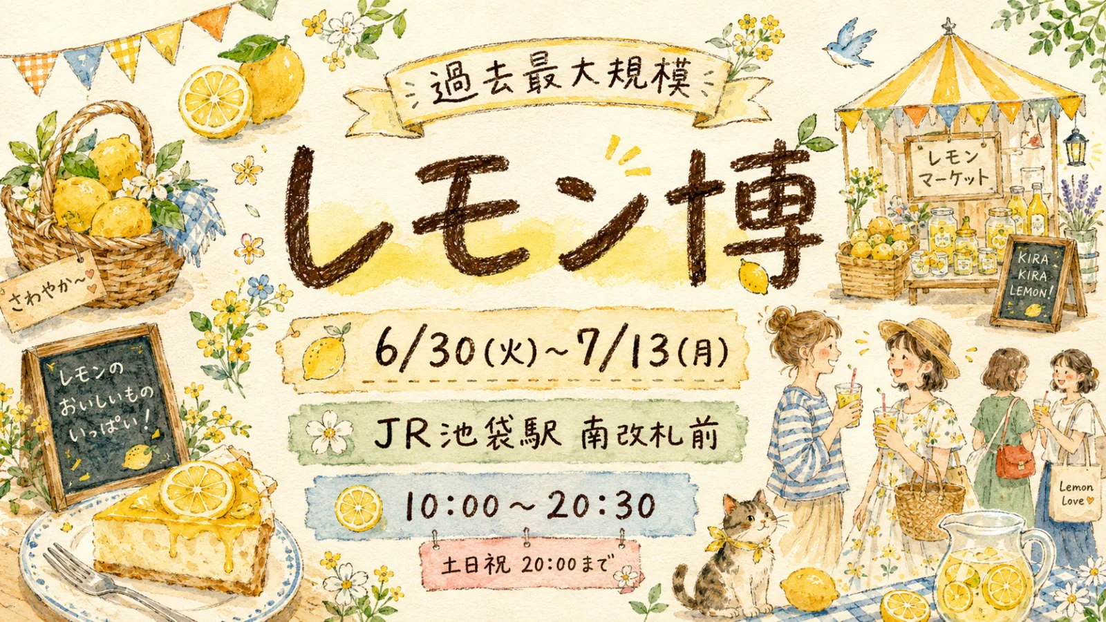池袋駅で「レモン博」開催！JR南改札前に100品超のレモンスイーツ＆フードが集結 - 池袋駅の写真