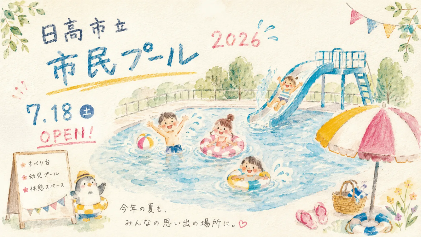 日高市立市民プール2026