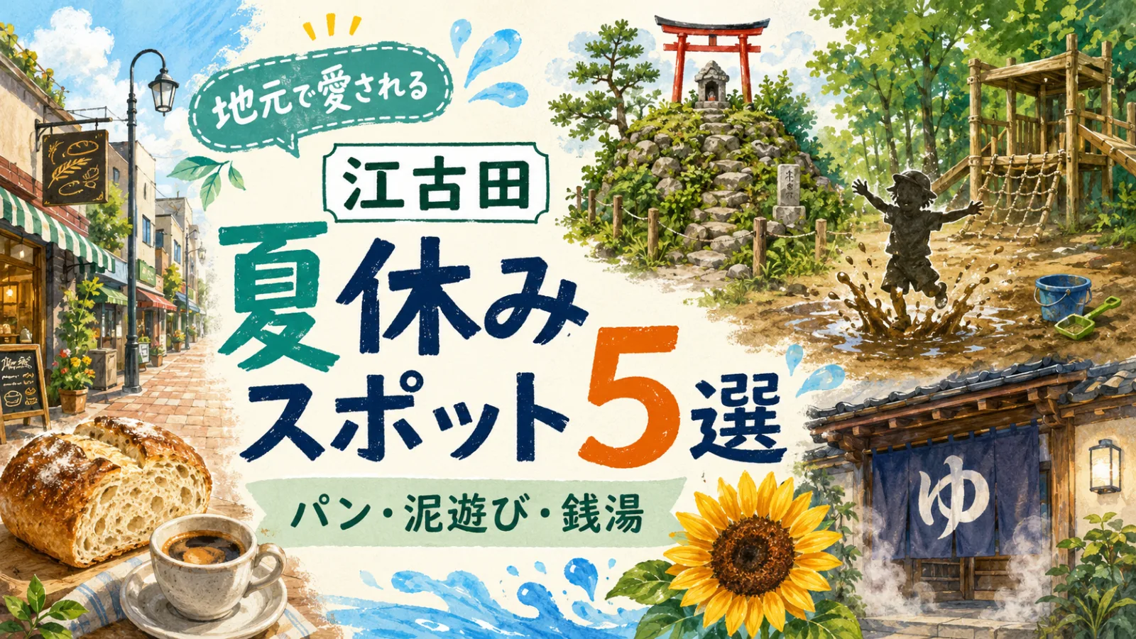 【江古田駅】パンとどろんこ、最後は銭湯!夏休みに行きたい地元で愛される5スポット|子連れ街歩き - 江古田駅の写真