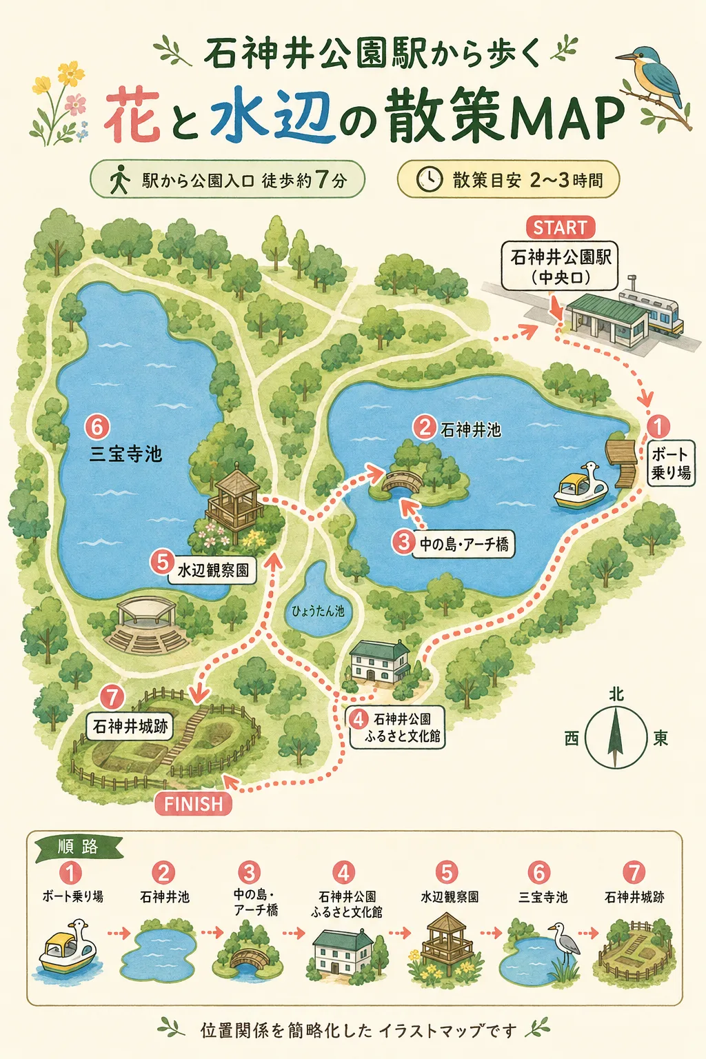 【石神井公園駅】都会とは思えない別世界!季節の花と2つの池をめぐる自然散策コース - 石神井公園駅の写真