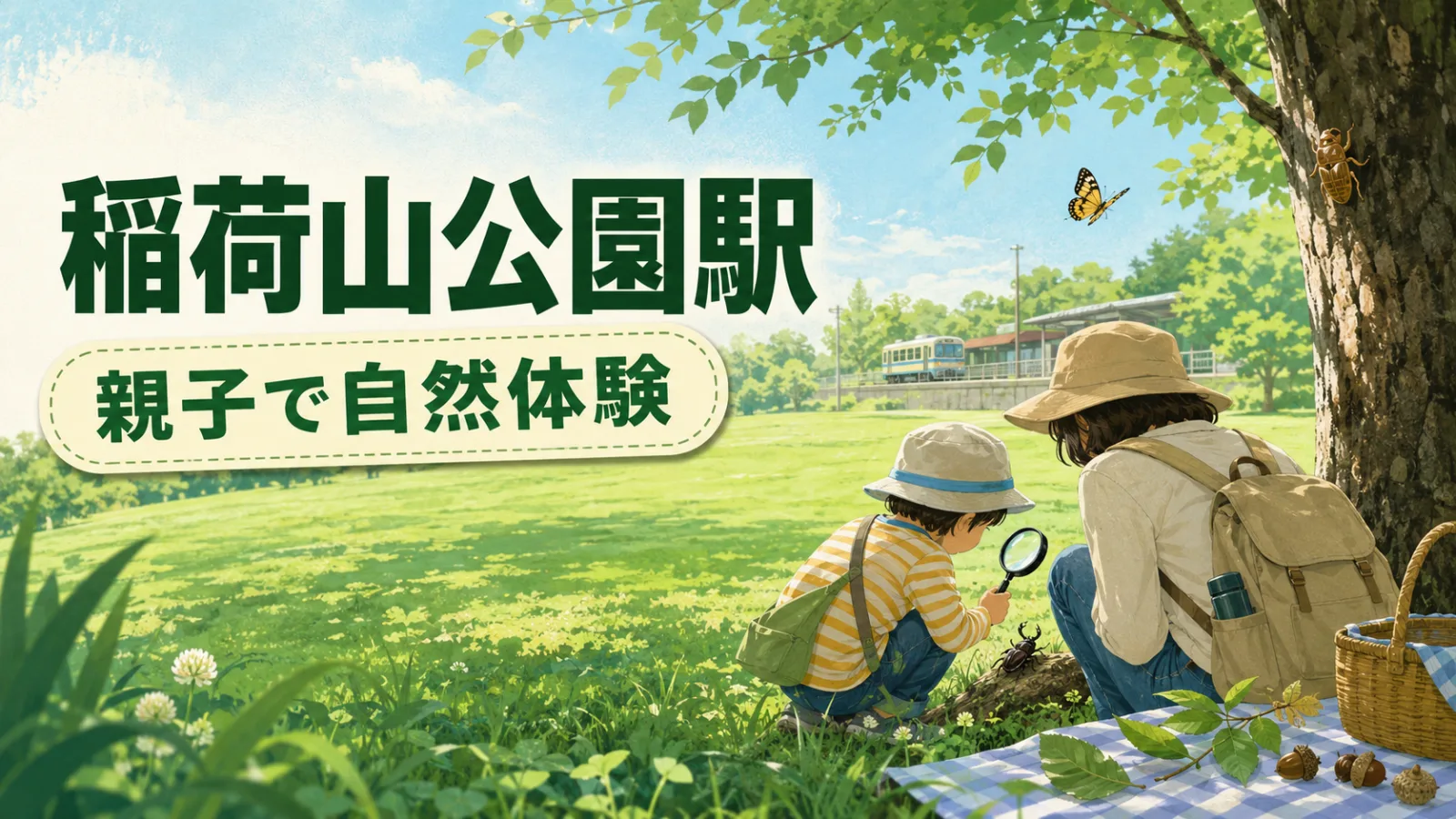 駅を降りたら、そこは小さな自然教室!【稲荷山公園駅】親子で楽しむ昆虫観察・芝生遊び・季節イベントガイド - 稲荷山公園駅の写真