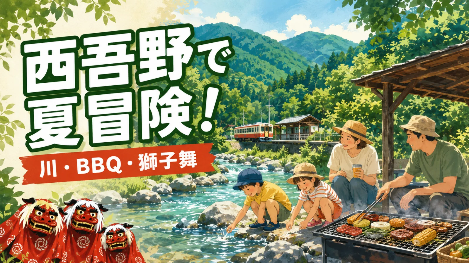 【2026年夏休み】西吾野で親子の夏冒険！川遊び・BBQ・獅子舞・古民家グルメ特集 - 西吾野駅の写真