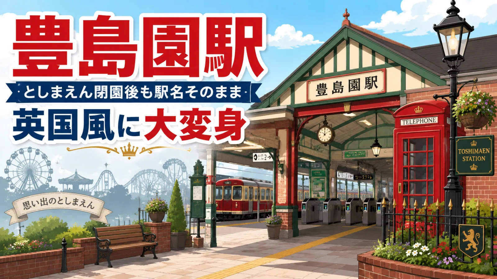 豊島園駅はなぜ駅名が残った?としまえん閉園後にハリー・ポッター仕様へ大変身 - 豊島園駅の写真