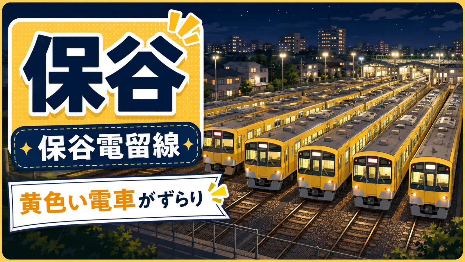 保谷電留線とは?西武池袋線の電車がずらりと並ぶ巨大な留置線を解説 - 保谷駅の写真