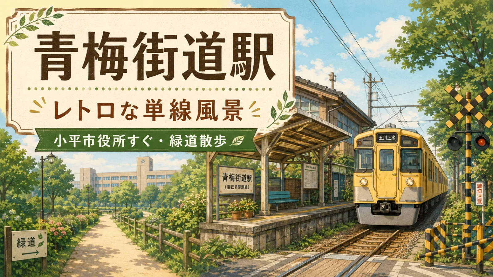 青梅街道駅は小平市役所すぐ!レトロな単線風景と緑道を歩く小平散歩 - 青梅街道駅の写真