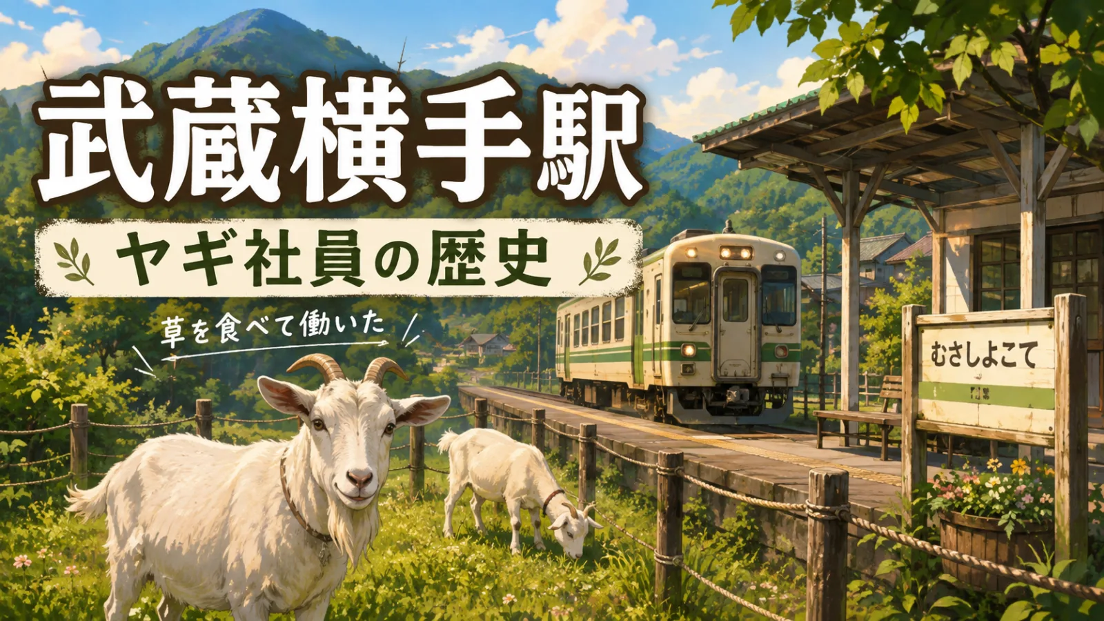 武蔵横手駅にいた「ヤギ社員」とは？西武鉄道で草刈りしたヤギの歴史 - 武蔵横手駅の写真