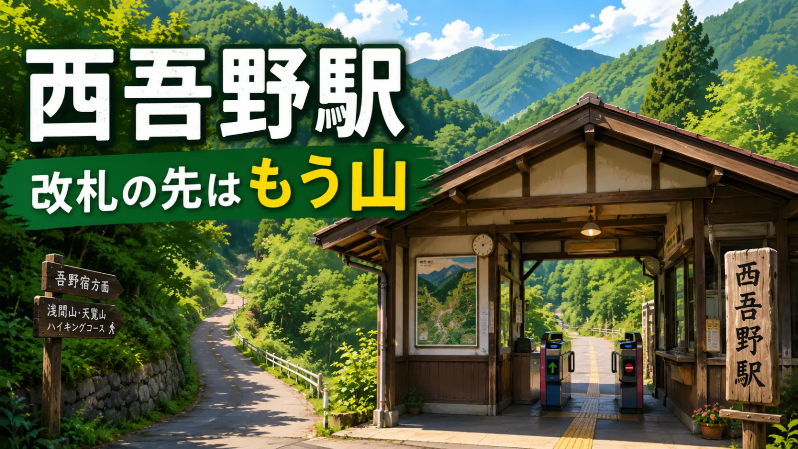 改札を出たらもう山!西吾野駅はなぜ秘境感がすごい?駅構造と高山不動への山道 - 西吾野駅の写真