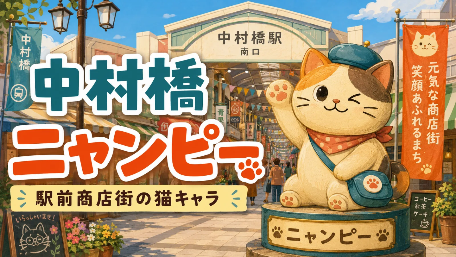 中村橋「ニャンピー」とは?サンツ中村橋商店街の猫キャラと猫飛伝説を解説 - 中村橋駅の写真