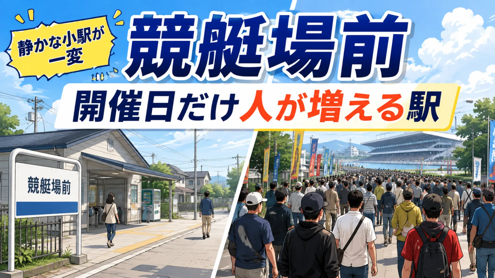 競艇場前駅はなぜ開催日だけ混む?ボートレース多摩川で激変する駅の利用者数と正体 - 競艇場前駅の写真