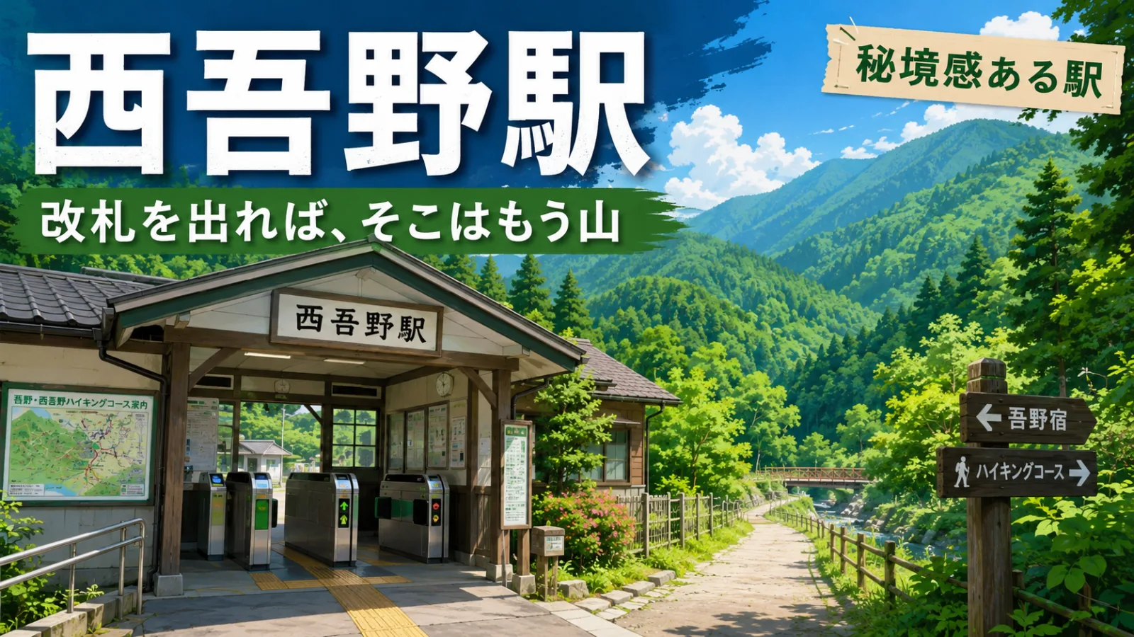 西吾野駅はなぜ秘境感がすごい?改札を出れば山が始まる西武秩父線の登山口駅 - 西吾野駅の写真