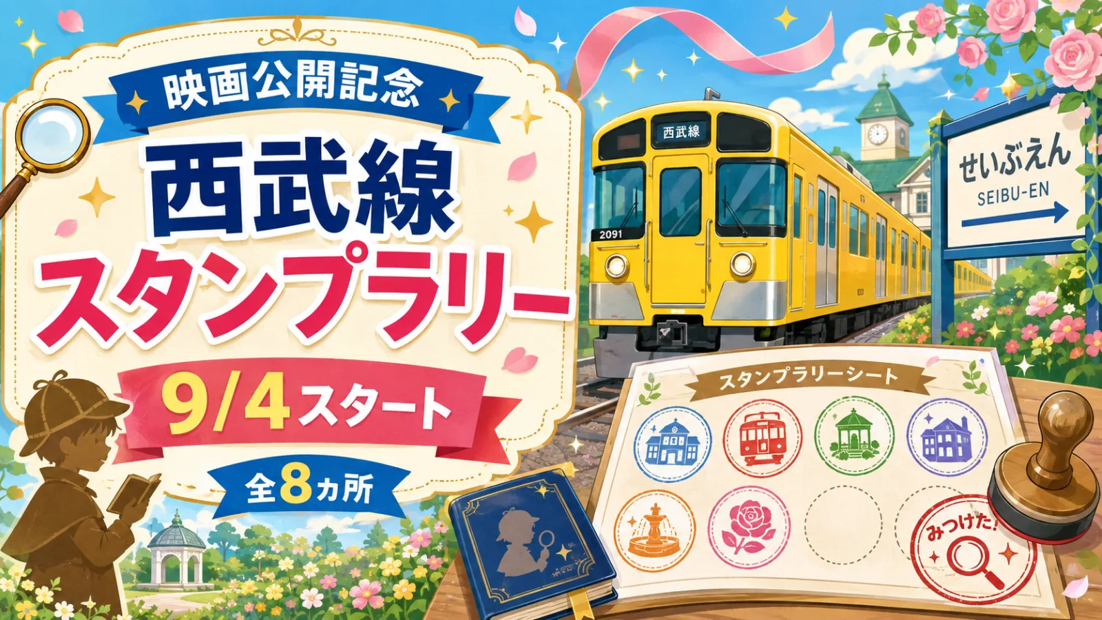 映画の謎は西武線で追え！名探偵プリキュア スタンプラリー