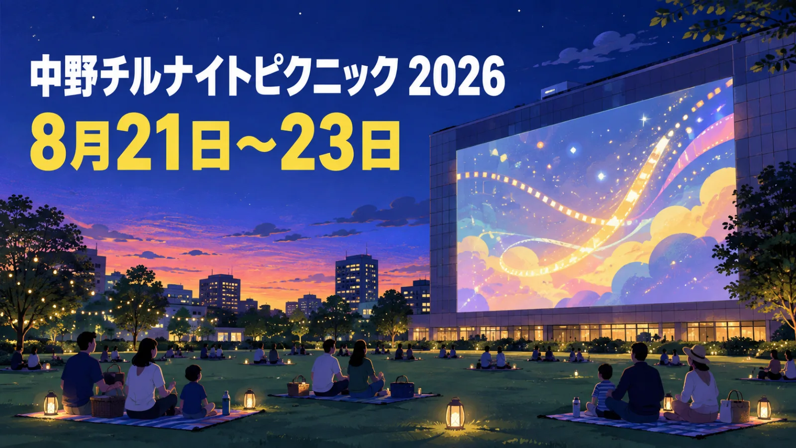 中野チルナイトピクニック2026|芝生が映画館に!全10作品・日程・時間 - 西武新宿駅の写真