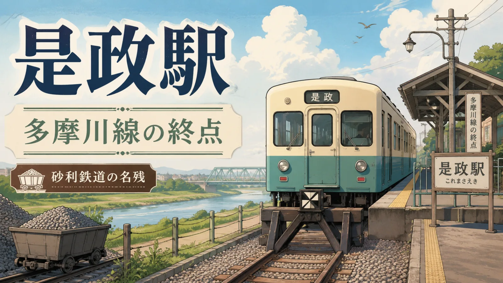 是政駅はなぜ多摩川線の終点?砂利を運んだ鉄道の歴史と車止めの哀愁 - 是政駅の写真