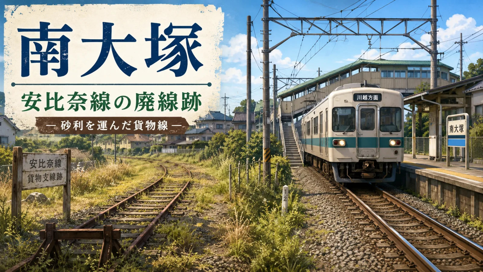 南大塚駅から消えた「安比奈線」とは?砂利を運んだ貨物線と50年眠った廃線跡 - 南大塚駅の写真