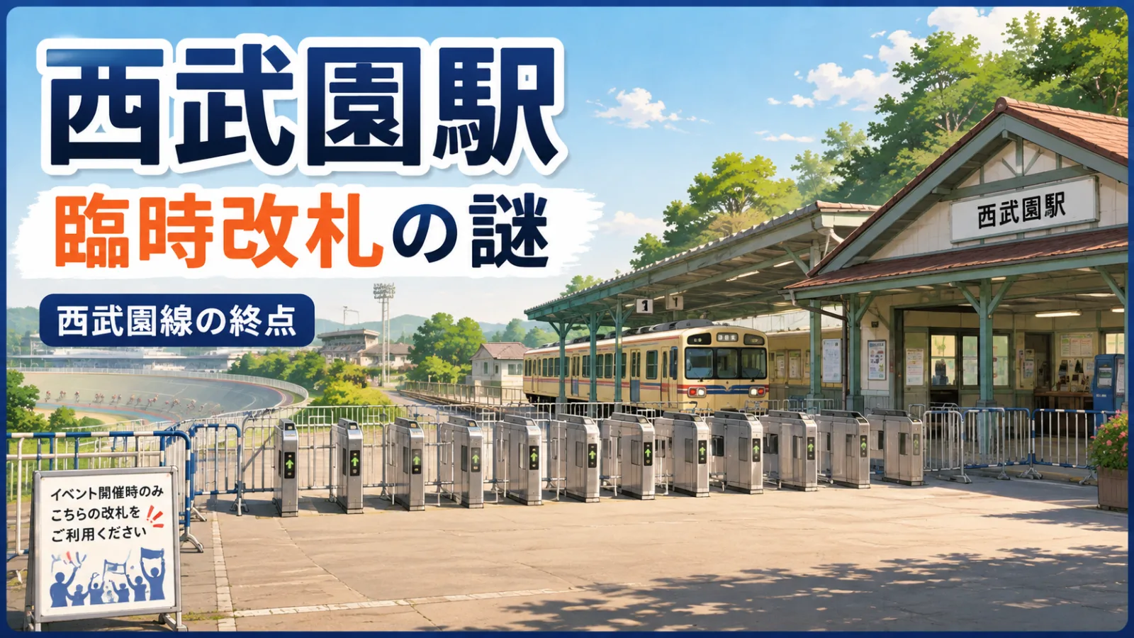 西武園駅はなぜ広すぎる?西武園線の終点に残る「競輪輸送」と臨時改札の謎 - 西武園駅の写真