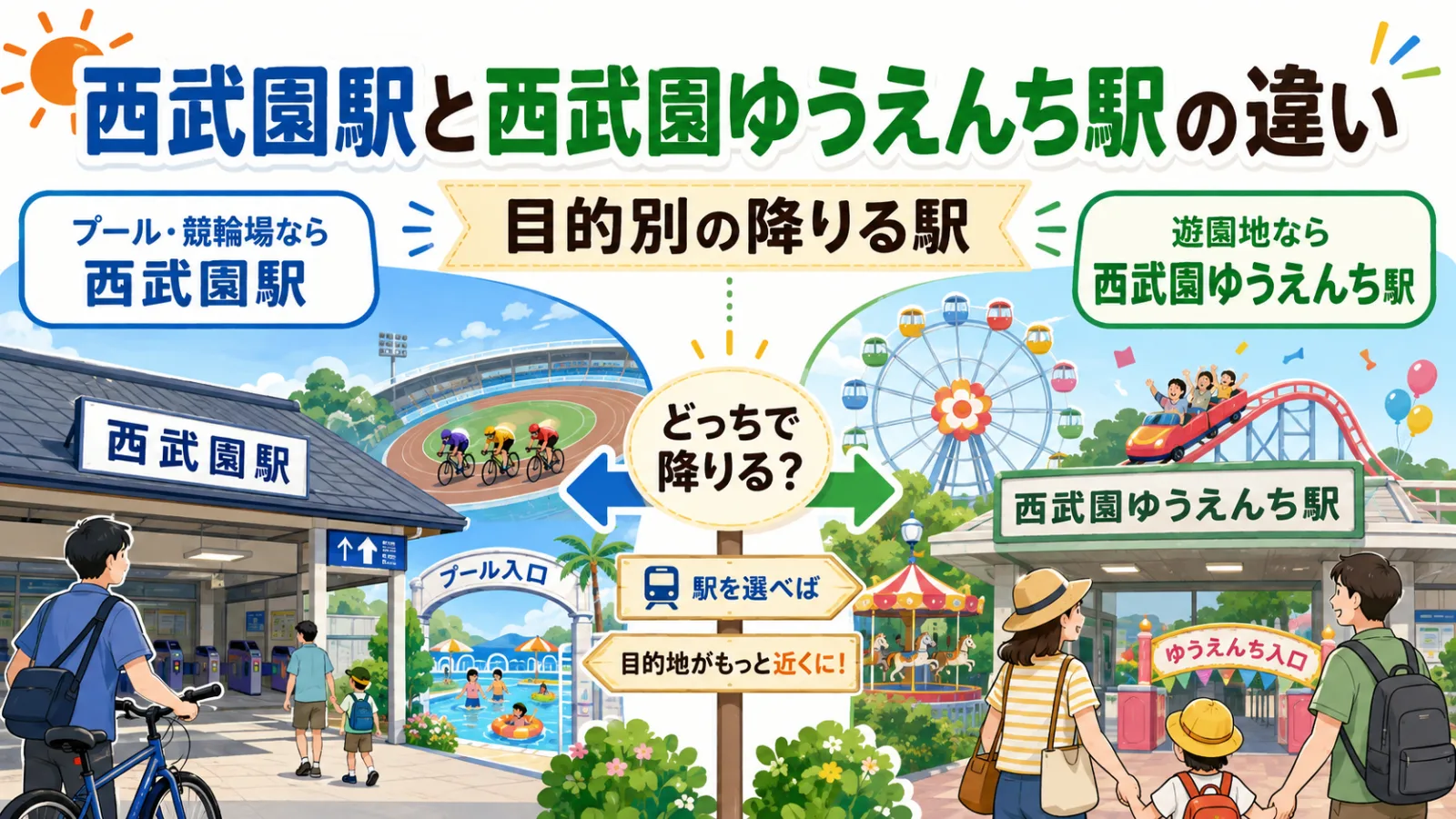 西武園駅と西武園ゆうえんち駅の違い|遊園地・プール・競輪場は何駅? - 西武園駅の写真