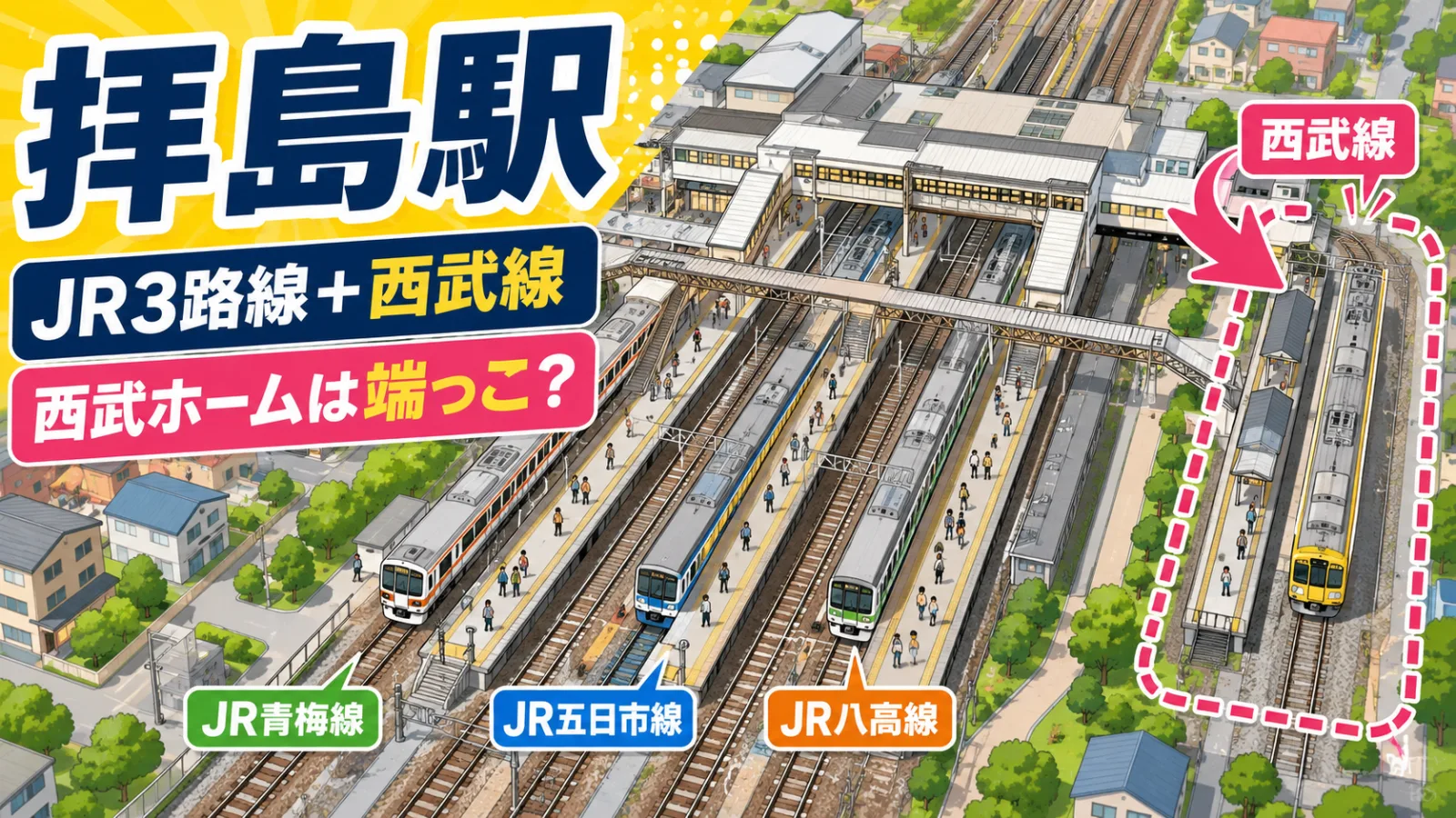 拝島駅はなぜ複雑?JR3路線と西武拝島線が集まるカオスな駅構造を解説 - 拝島駅の写真