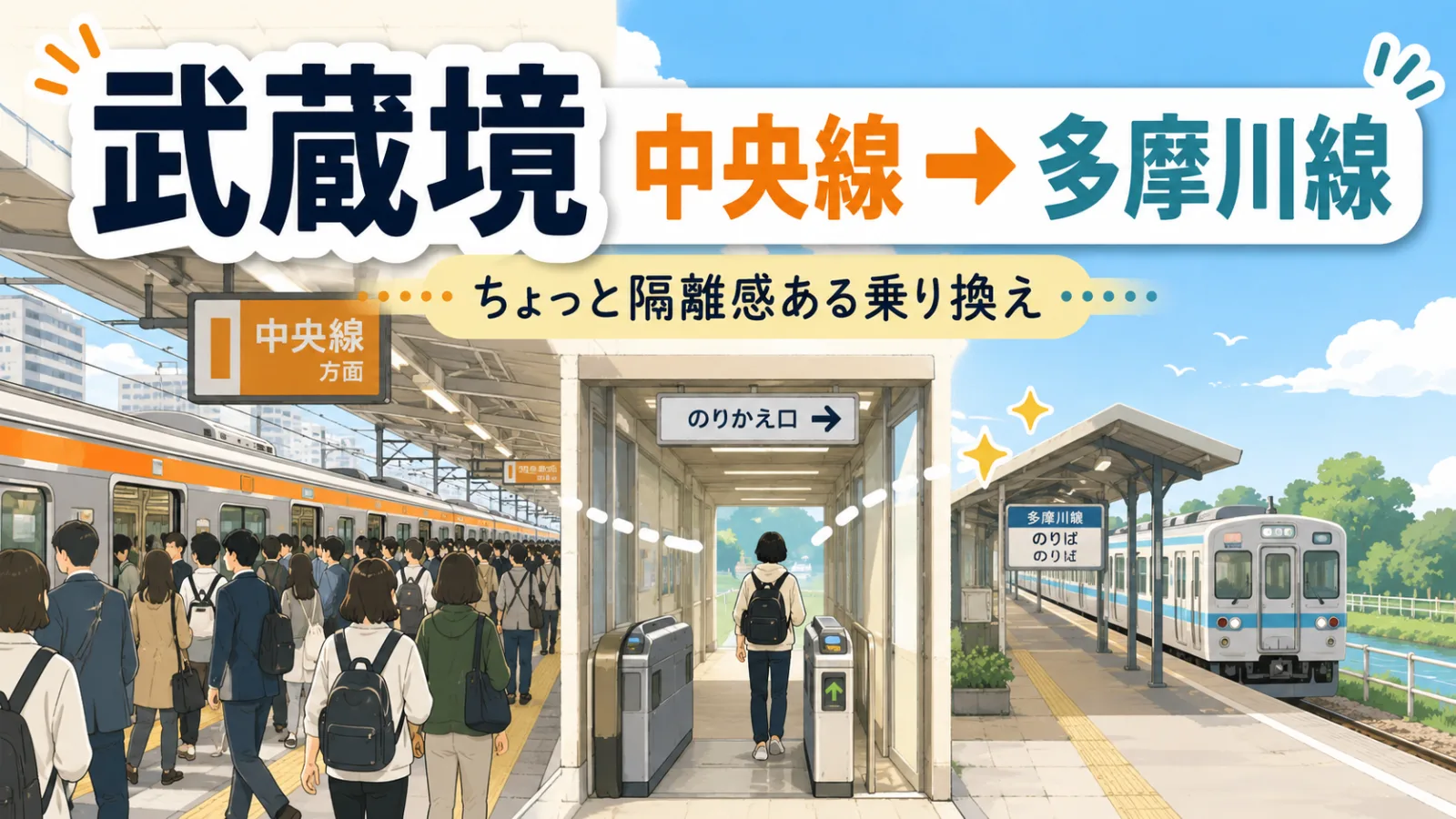 暮らし】武蔵境駅の乗り換えはなぜ独特？JR中央線から西武多摩川線へ
