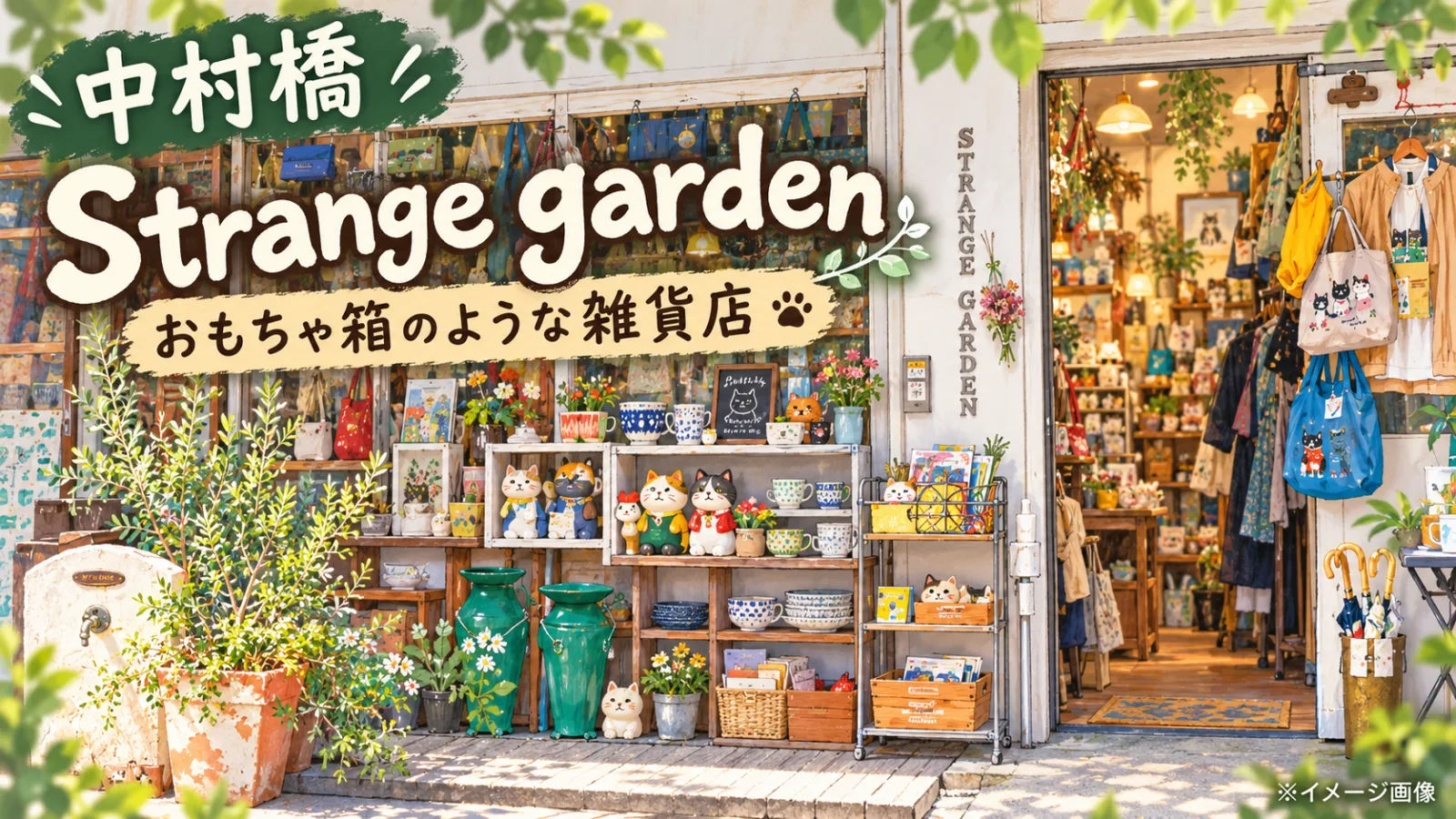 中村橋のおもちゃ箱雑貨店「Strange garden」