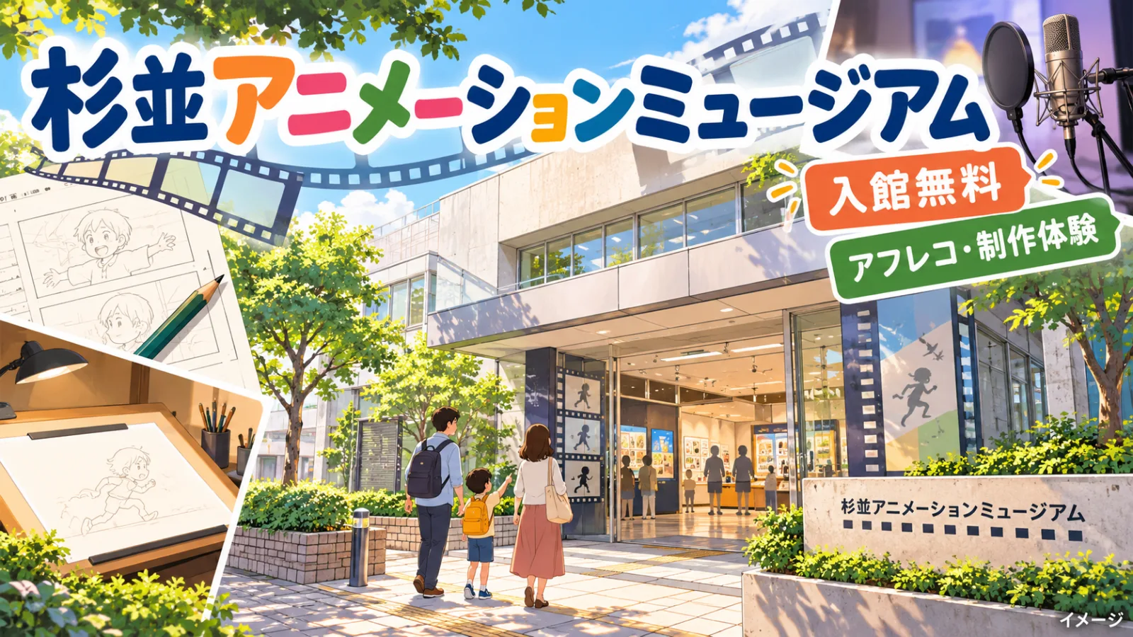杉並アニメーションミュージアムはなぜ無料？上井草近くでアフレコ・アニメ制作体験ができる理由 - 上井草駅の写真