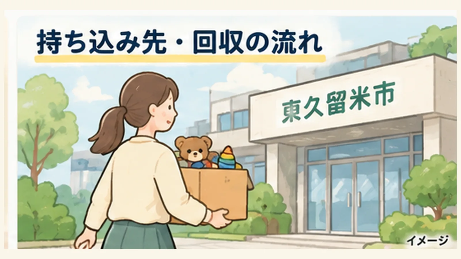 東久留米市でおもちゃ・食器・ベビー用品を無料回収?「リユースチャレンジ」の対象品と持ち込み方法 - 東久留米駅の写真