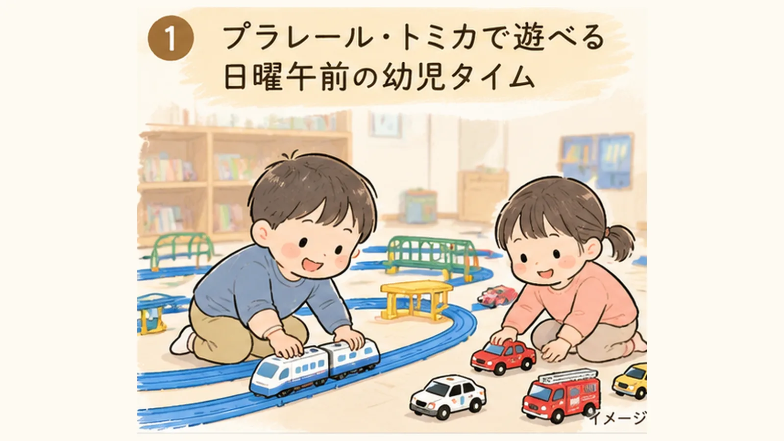 椎名町でプラレール・トミカ遊び!区民ひろば椎名町の無料遊び場と赤ちゃん身体測定ガイド - 椎名町駅の写真