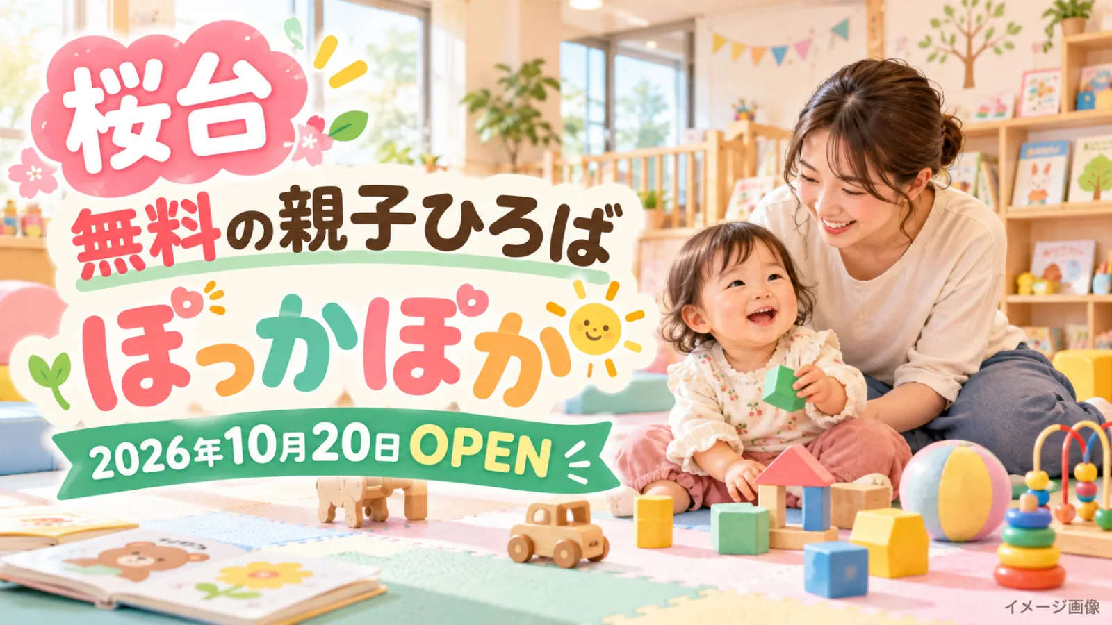 桜台に無料の親子ひろば「ぽっかぽか」誕生！