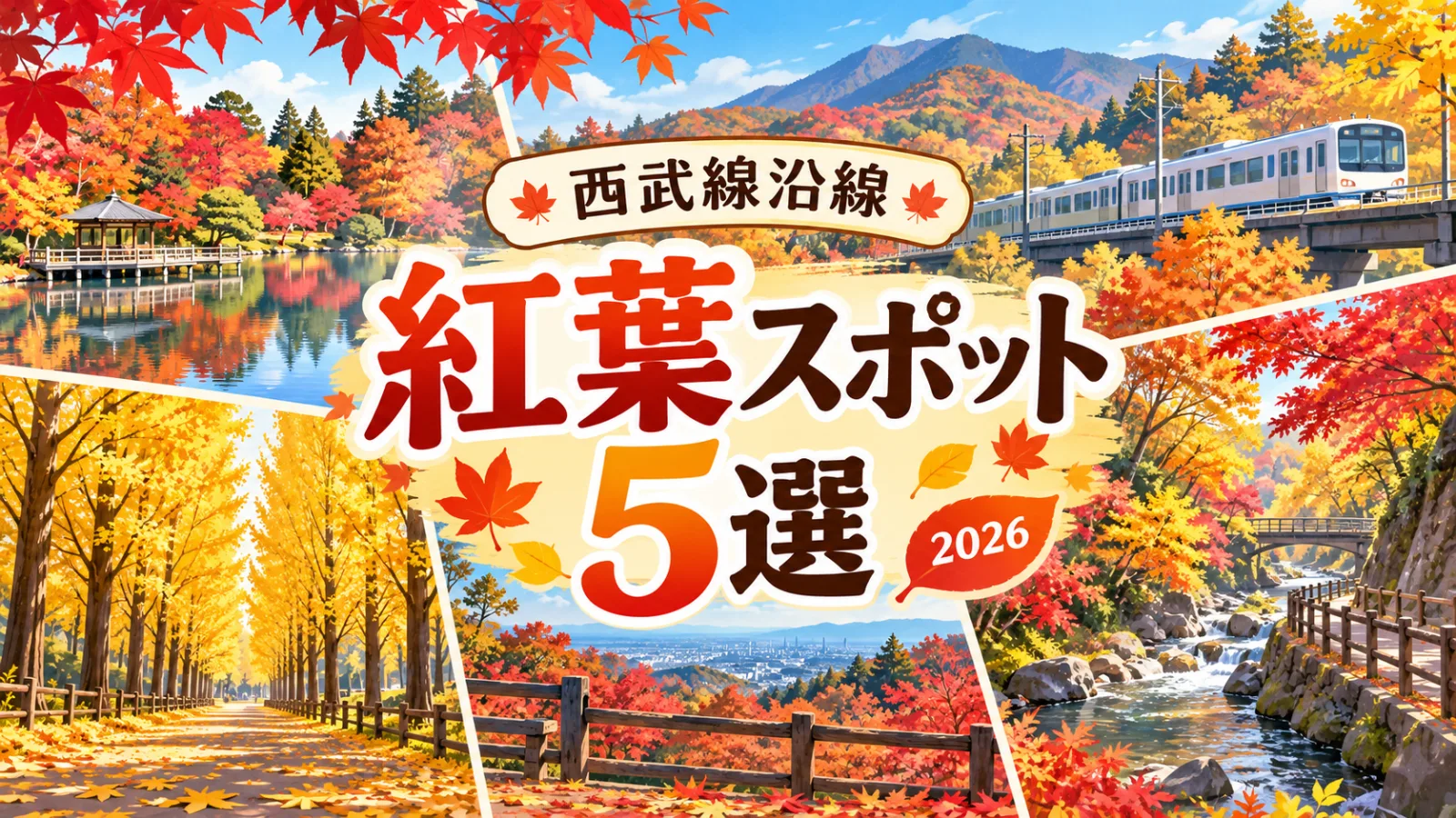 西武線沿線の紅葉スポット厳選5選!2026年の見頃・穴場・駅からのアクセス - 飯能駅ほか4駅の写真