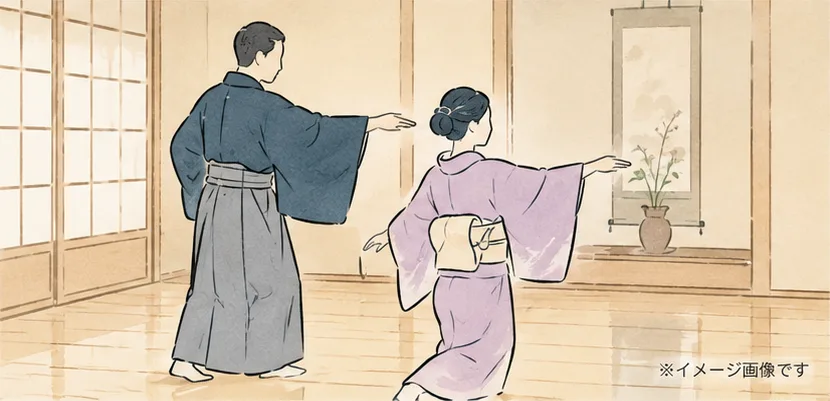 日本舞踊の稽古風景