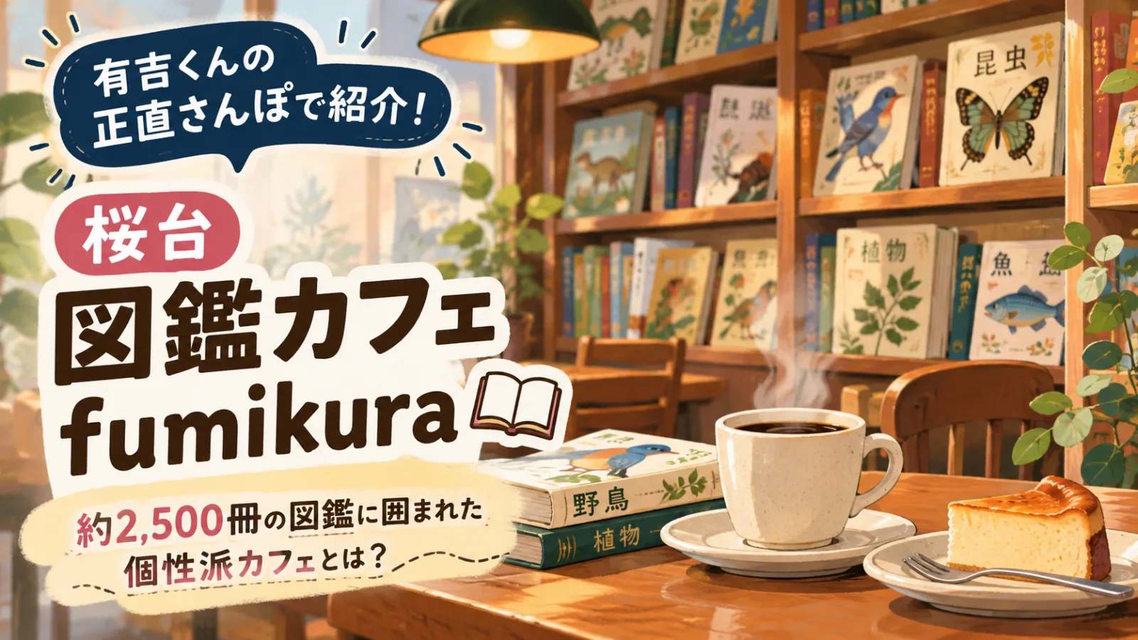 桜台「図鑑カフェfumikura」とは?有吉くんの正直さんぽで話題!約2,500冊の本に囲まれた個性派カフェ - 桜台駅の写真
